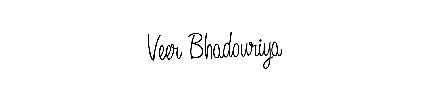 The best way (Angelique-Rose-font-FFP) to make a short signature is to pick only two or three words in your name. The name Veer Bhadouriya include a total of six letters. For converting this name. Veer Bhadouriya signature style 5 images and pictures png