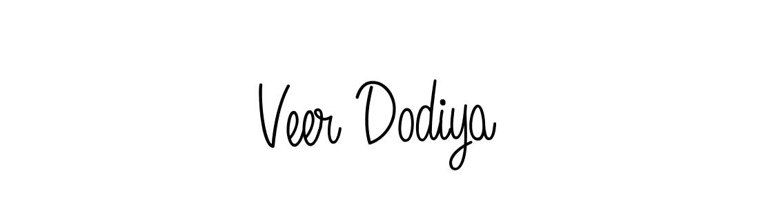 How to make Veer Dodiya name signature. Use Angelique-Rose-font-FFP style for creating short signs online. This is the latest handwritten sign. Veer Dodiya signature style 5 images and pictures png