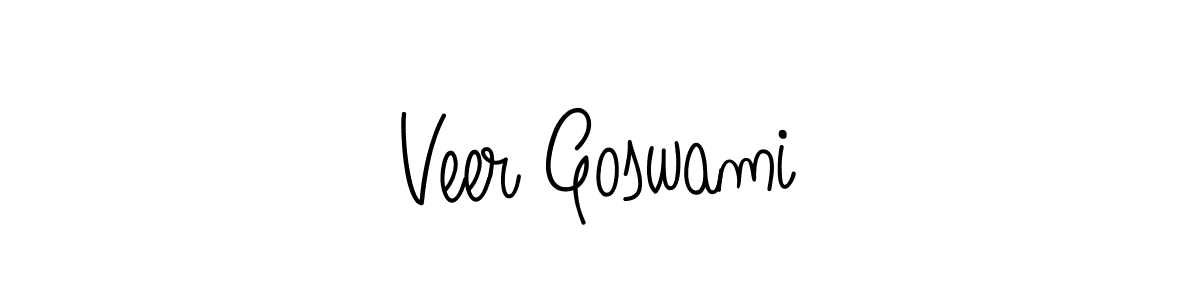 Use a signature maker to create a handwritten signature online. With this signature software, you can design (Angelique-Rose-font-FFP) your own signature for name Veer Goswami. Veer Goswami signature style 5 images and pictures png