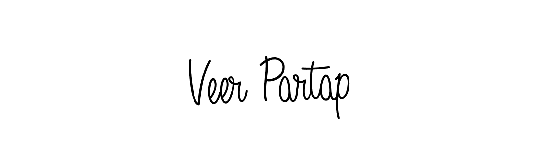 Design your own signature with our free online signature maker. With this signature software, you can create a handwritten (Angelique-Rose-font-FFP) signature for name Veer Partap. Veer Partap signature style 5 images and pictures png