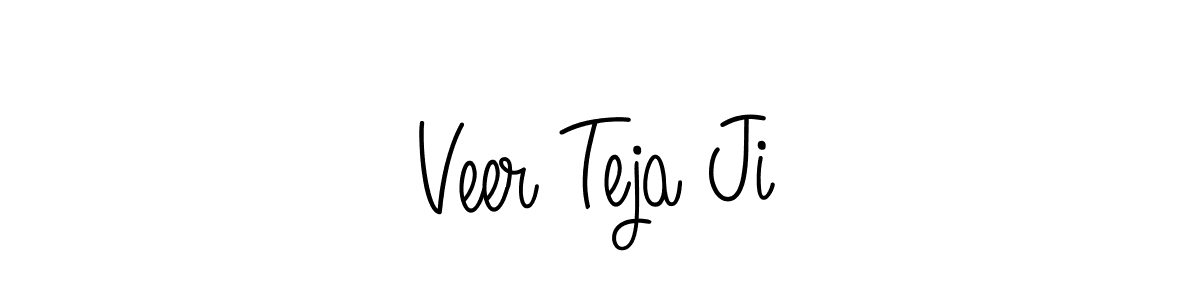 You should practise on your own different ways (Angelique-Rose-font-FFP) to write your name (Veer Teja Ji) in signature. don't let someone else do it for you. Veer Teja Ji signature style 5 images and pictures png