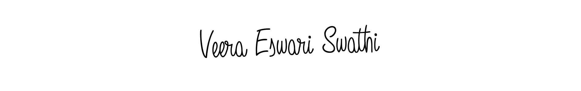 Design your own signature with our free online signature maker. With this signature software, you can create a handwritten (Angelique-Rose-font-FFP) signature for name Veera Eswari Swathi. Veera Eswari Swathi signature style 5 images and pictures png