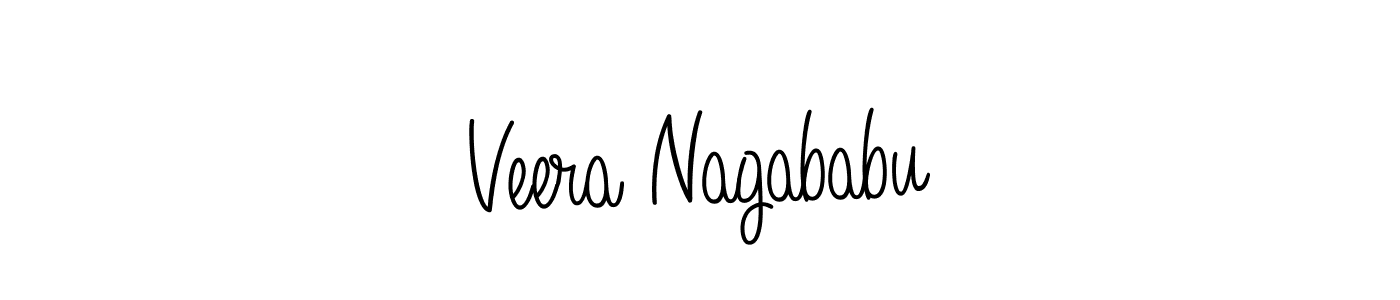Design your own signature with our free online signature maker. With this signature software, you can create a handwritten (Angelique-Rose-font-FFP) signature for name Veera Nagababu. Veera Nagababu signature style 5 images and pictures png
