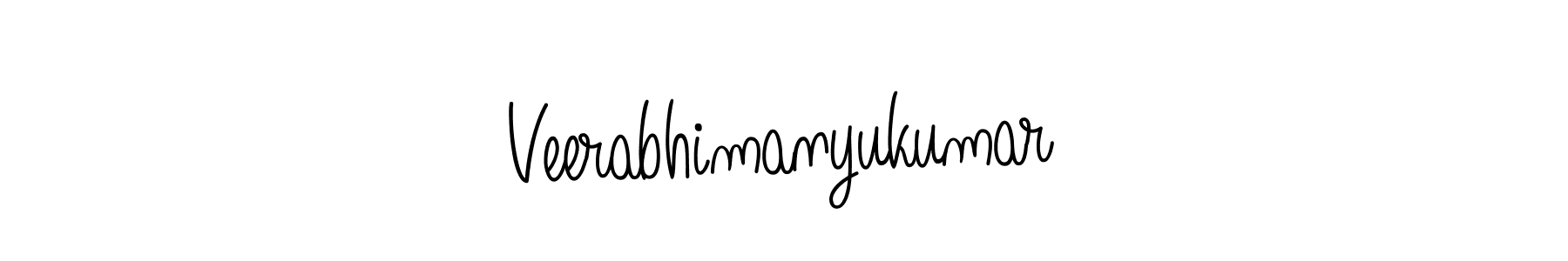 Make a beautiful signature design for name Veerabhimanyukumar. With this signature (Angelique-Rose-font-FFP) style, you can create a handwritten signature for free. Veerabhimanyukumar signature style 5 images and pictures png