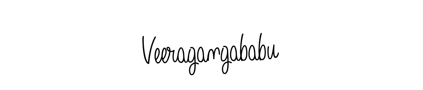 Make a beautiful signature design for name Veeragangababu. With this signature (Angelique-Rose-font-FFP) style, you can create a handwritten signature for free. Veeragangababu signature style 5 images and pictures png