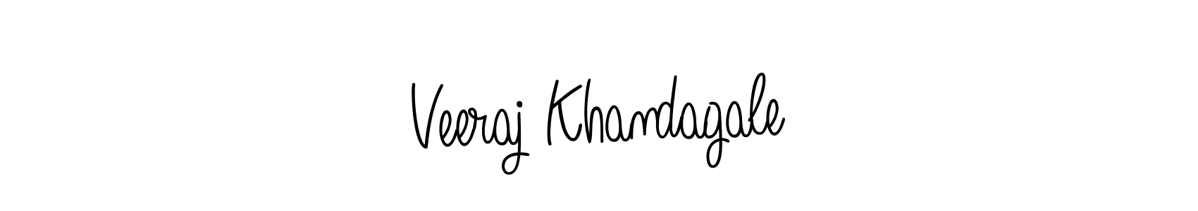 Make a beautiful signature design for name Veeraj Khandagale. With this signature (Angelique-Rose-font-FFP) style, you can create a handwritten signature for free. Veeraj Khandagale signature style 5 images and pictures png