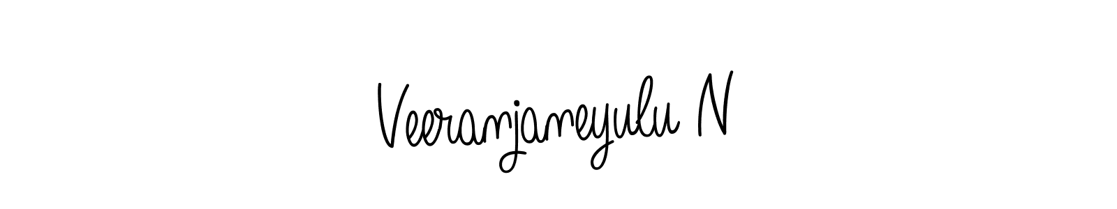 Create a beautiful signature design for name Veeranjaneyulu N. With this signature (Angelique-Rose-font-FFP) fonts, you can make a handwritten signature for free. Veeranjaneyulu N signature style 5 images and pictures png