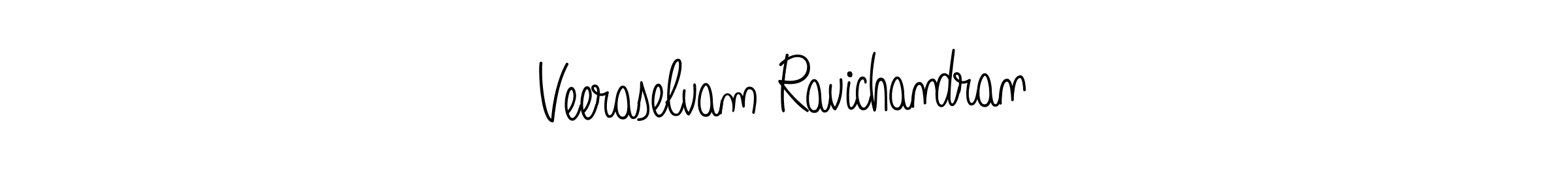 Make a beautiful signature design for name Veeraselvam Ravichandran. With this signature (Angelique-Rose-font-FFP) style, you can create a handwritten signature for free. Veeraselvam Ravichandran signature style 5 images and pictures png