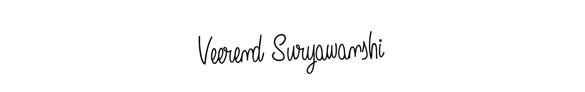 Design your own signature with our free online signature maker. With this signature software, you can create a handwritten (Angelique-Rose-font-FFP) signature for name Veerend Suryawanshi. Veerend Suryawanshi signature style 5 images and pictures png