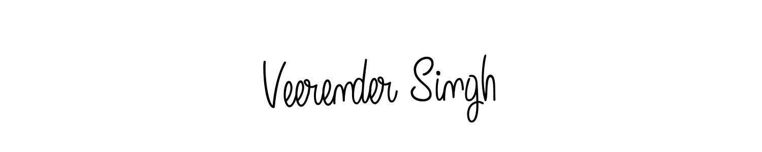 The best way (Angelique-Rose-font-FFP) to make a short signature is to pick only two or three words in your name. The name Veerender Singh include a total of six letters. For converting this name. Veerender Singh signature style 5 images and pictures png