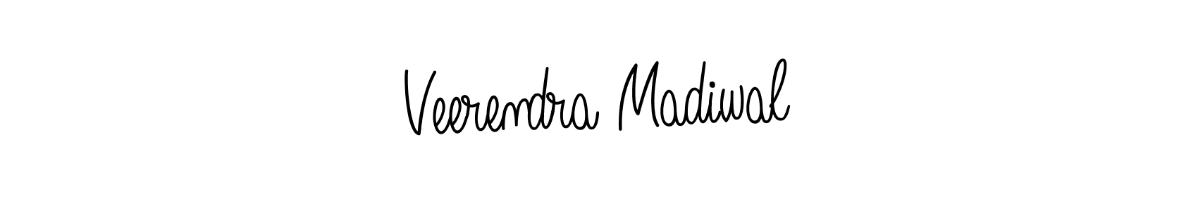 You should practise on your own different ways (Angelique-Rose-font-FFP) to write your name (Veerendra Madiwal) in signature. don't let someone else do it for you. Veerendra Madiwal signature style 5 images and pictures png