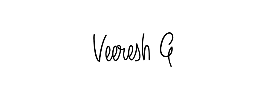 Make a beautiful signature design for name Veeresh G. Use this online signature maker to create a handwritten signature for free. Veeresh G signature style 5 images and pictures png