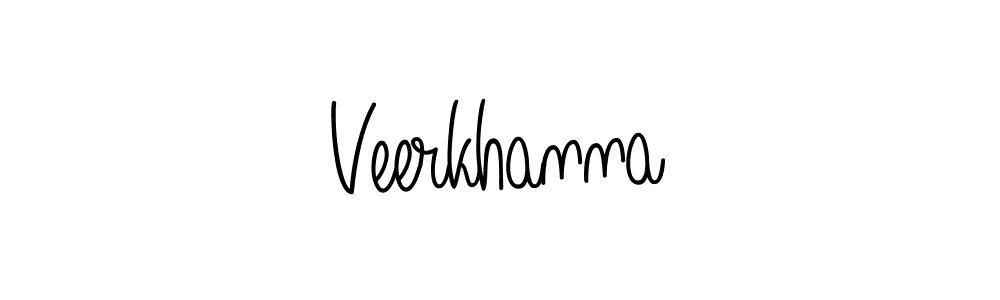 Make a beautiful signature design for name Veerkhanna. With this signature (Angelique-Rose-font-FFP) style, you can create a handwritten signature for free. Veerkhanna signature style 5 images and pictures png