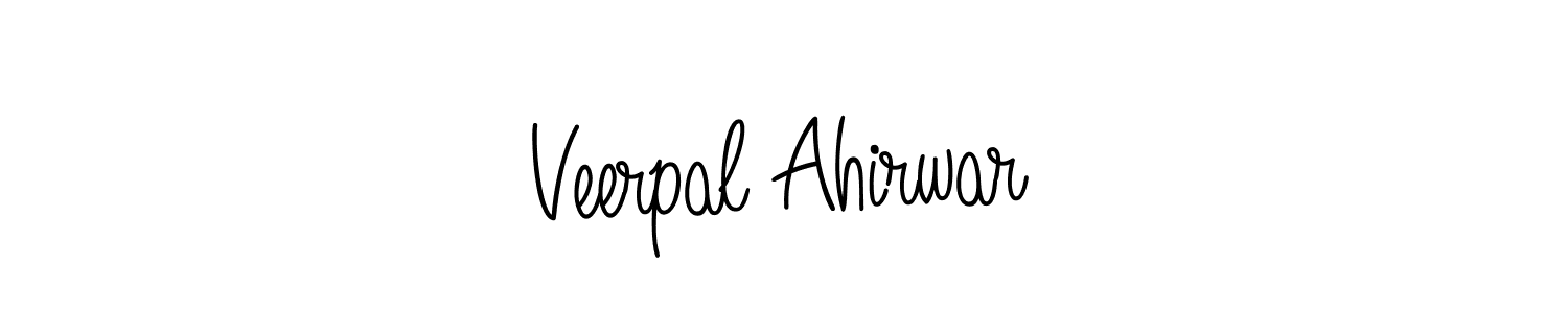 Design your own signature with our free online signature maker. With this signature software, you can create a handwritten (Angelique-Rose-font-FFP) signature for name Veerpal Ahirwar. Veerpal Ahirwar signature style 5 images and pictures png