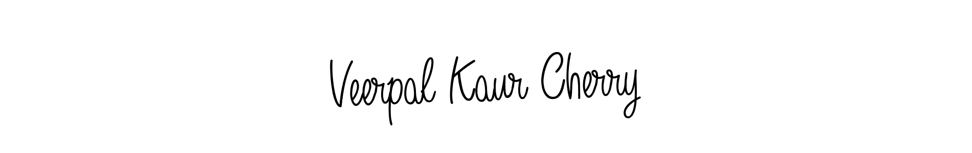 Use a signature maker to create a handwritten signature online. With this signature software, you can design (Angelique-Rose-font-FFP) your own signature for name Veerpal Kaur Cherry. Veerpal Kaur Cherry signature style 5 images and pictures png