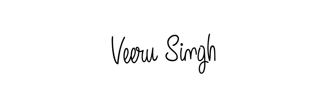 You should practise on your own different ways (Angelique-Rose-font-FFP) to write your name (Veeru Singh) in signature. don't let someone else do it for you. Veeru Singh signature style 5 images and pictures png