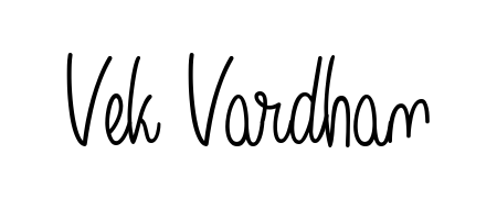 Create your official email sign-off with Vek Vardhan name in Angelique-Rose-font-FFP style. Crisp, clean, and perfectly legible across all screens. Vek Vardhan signature style 5 images and pictures png