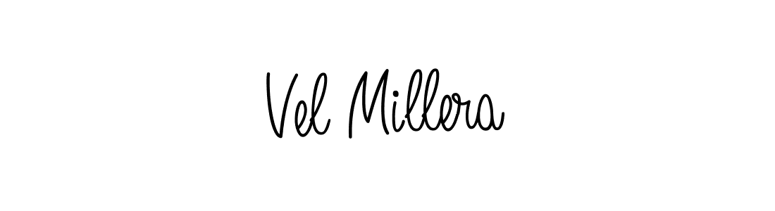 How to make Vel Millera name signature. Use Angelique-Rose-font-FFP style for creating short signs online. This is the latest handwritten sign. Vel Millera signature style 5 images and pictures png