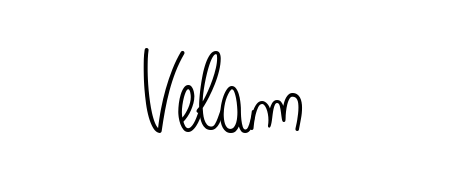 A sleek calligraphic signature for name Velam utilizing Angelique-Rose-font-FFP styling. Great for adding personal signatures to photos and art. Velam signature style 5 images and pictures png