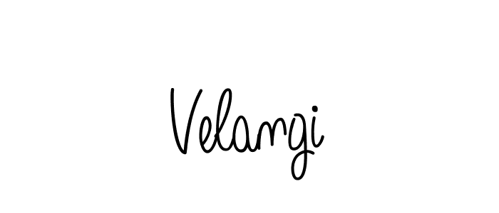 Design your own signature with our free online signature maker. With this signature software, you can create a handwritten (Angelique-Rose-font-FFP) signature for name Velangi. Velangi signature style 5 images and pictures png