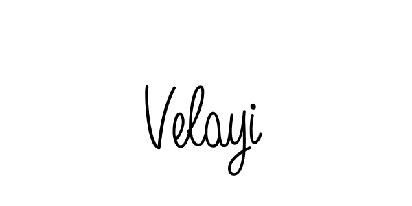 Design your own signature with our free online signature maker. With this signature software, you can create a handwritten (Angelique-Rose-font-FFP) signature for name Velayi. Velayi signature style 5 images and pictures png