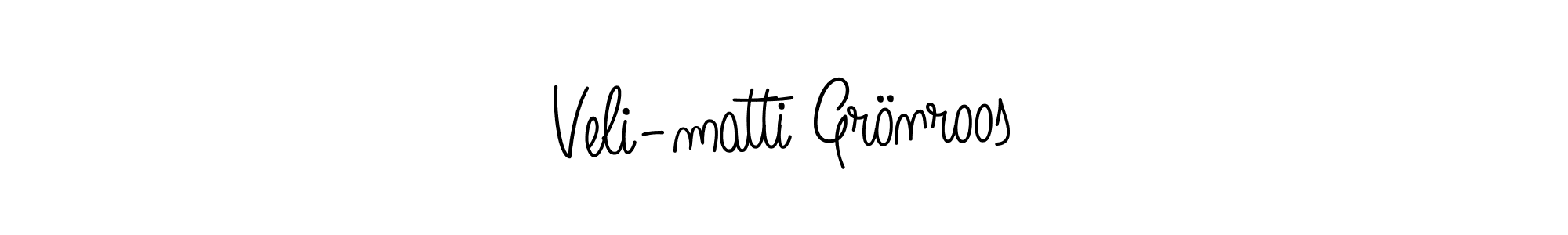 The best way (Angelique-Rose-font-FFP) to make a short signature is to pick only two or three words in your name. The name Veli-matti Grönroos include a total of six letters. For converting this name. Veli-matti Grönroos signature style 5 images and pictures png