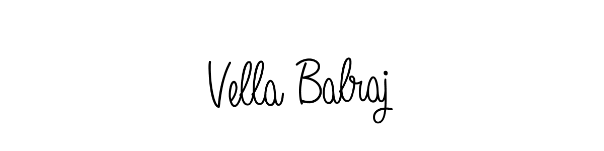 How to make Vella Balraj name signature. Use Angelique-Rose-font-FFP style for creating short signs online. This is the latest handwritten sign. Vella Balraj signature style 5 images and pictures png