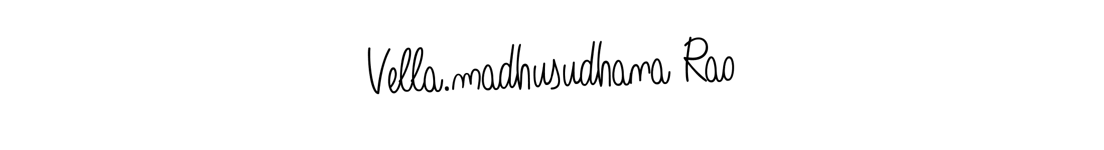 This is the best signature style for the Vella.madhusudhana Rao name. Also you like these signature font (Angelique-Rose-font-FFP). Mix name signature. Vella.madhusudhana Rao signature style 5 images and pictures png