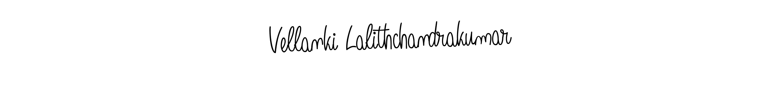 Make a beautiful signature design for name Vellanki Lalithchandrakumar. With this signature (Angelique-Rose-font-FFP) style, you can create a handwritten signature for free. Vellanki Lalithchandrakumar signature style 5 images and pictures png