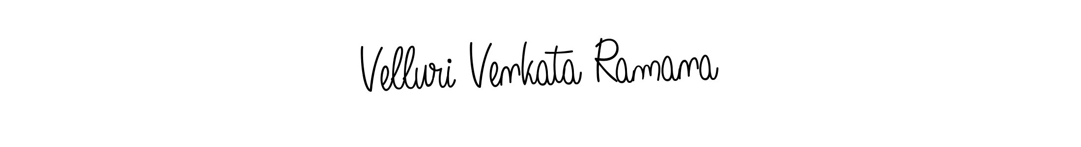 How to make Velluri Venkata Ramana name signature. Use Angelique-Rose-font-FFP style for creating short signs online. This is the latest handwritten sign. Velluri Venkata Ramana signature style 5 images and pictures png