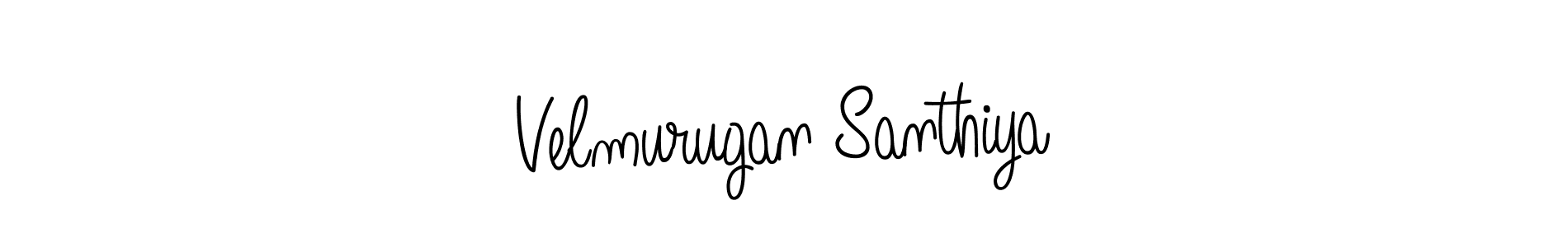 Design your own signature with our free online signature maker. With this signature software, you can create a handwritten (Angelique-Rose-font-FFP) signature for name Velmurugan Santhiya. Velmurugan Santhiya signature style 5 images and pictures png
