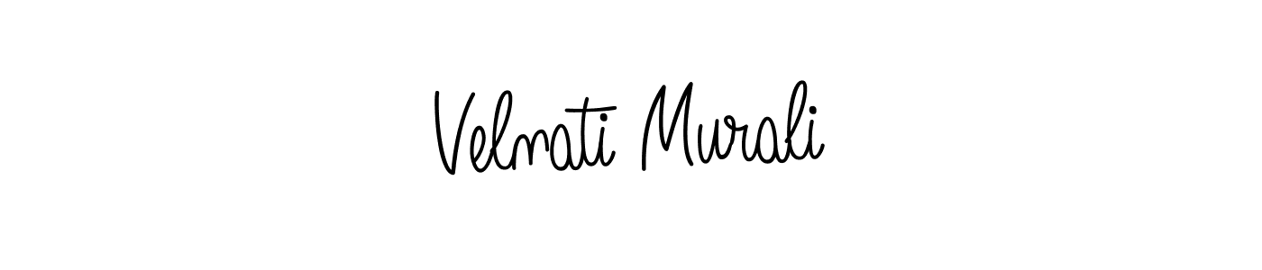 Use a signature maker to create a handwritten signature online. With this signature software, you can design (Angelique-Rose-font-FFP) your own signature for name Velnati Murali. Velnati Murali signature style 5 images and pictures png