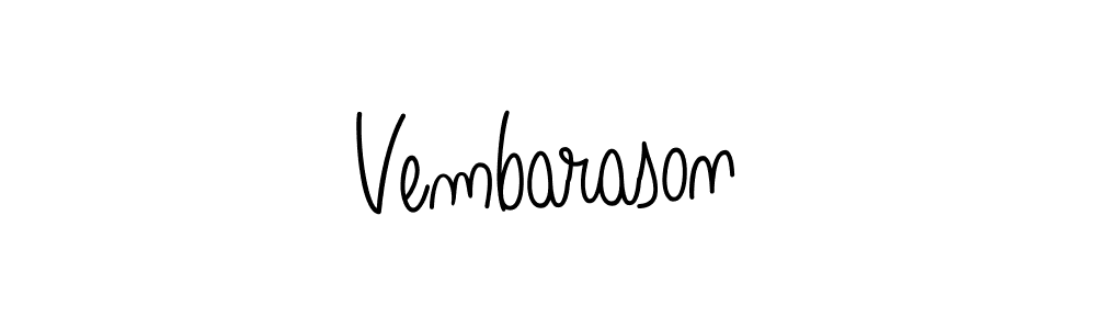 Vembarason stylish signature style. Best Handwritten Sign (Angelique-Rose-font-FFP) for my name. Handwritten Signature Collection Ideas for my name Vembarason. Vembarason signature style 5 images and pictures png