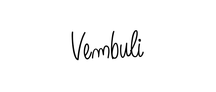 if you are searching for the best signature style for your name Vembuli. so please give up your signature search. here we have designed multiple signature styles  using Angelique-Rose-font-FFP. Vembuli signature style 5 images and pictures png