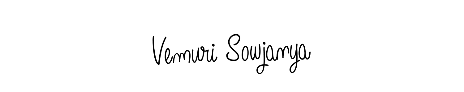 How to make Vemuri Sowjanya signature? Angelique-Rose-font-FFP is a professional autograph style. Create handwritten signature for Vemuri Sowjanya name. Vemuri Sowjanya signature style 5 images and pictures png