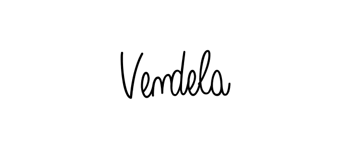 Vendela stylish signature style. Best Handwritten Sign (Angelique-Rose-font-FFP) for my name. Handwritten Signature Collection Ideas for my name Vendela. Vendela signature style 5 images and pictures png