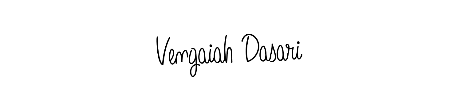 Create a beautiful signature design for name Vengaiah Dasari. With this signature (Angelique-Rose-font-FFP) fonts, you can make a handwritten signature for free. Vengaiah Dasari signature style 5 images and pictures png