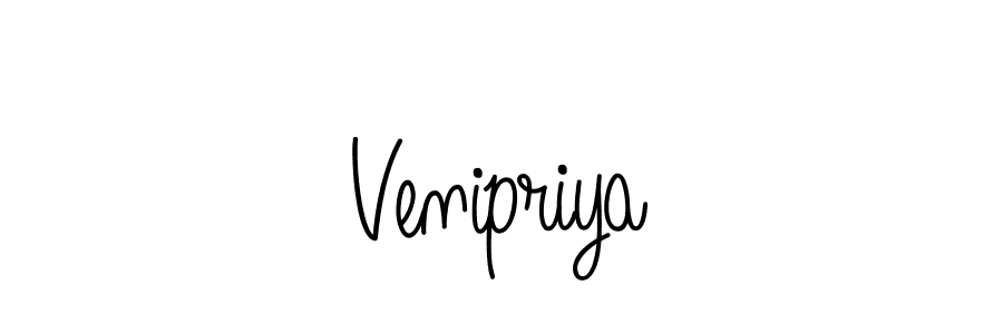 Use a signature maker to create a handwritten signature online. With this signature software, you can design (Angelique-Rose-font-FFP) your own signature for name Venipriya. Venipriya signature style 5 images and pictures png