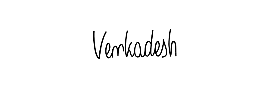 You should practise on your own different ways (Angelique-Rose-font-FFP) to write your name (Venkadesh) in signature. don't let someone else do it for you. Venkadesh signature style 5 images and pictures png