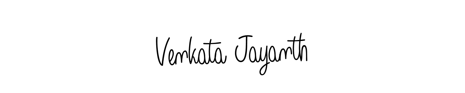 Venkata Jayanth stylish signature style. Best Handwritten Sign (Angelique-Rose-font-FFP) for my name. Handwritten Signature Collection Ideas for my name Venkata Jayanth. Venkata Jayanth signature style 5 images and pictures png