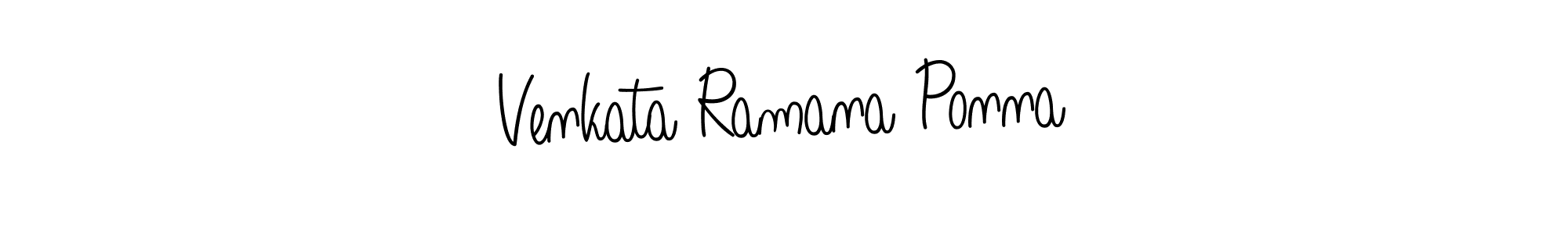 You should practise on your own different ways (Angelique-Rose-font-FFP) to write your name (Venkata Ramana Ponna) in signature. don't let someone else do it for you. Venkata Ramana Ponna signature style 5 images and pictures png