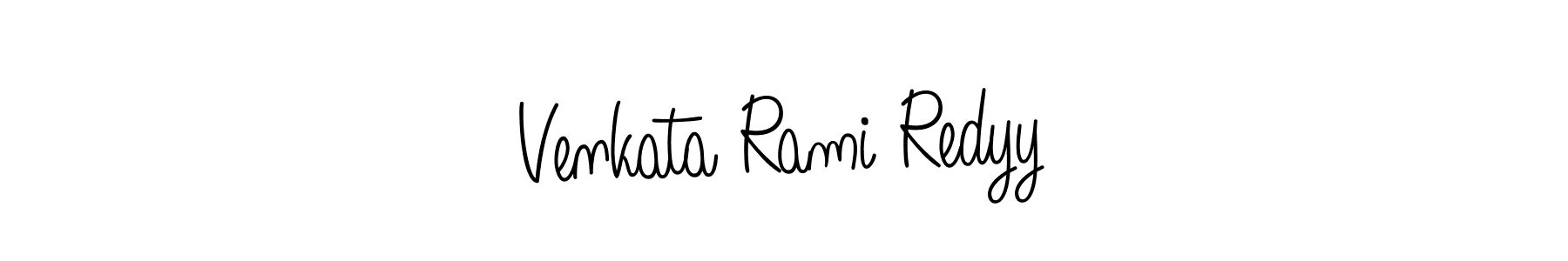 Use a signature maker to create a handwritten signature online. With this signature software, you can design (Angelique-Rose-font-FFP) your own signature for name Venkata Rami Redyy. Venkata Rami Redyy signature style 5 images and pictures png