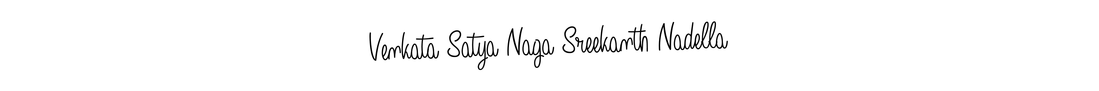 Make a beautiful signature design for name Venkata Satya Naga Sreekanth Nadella. With this signature (Angelique-Rose-font-FFP) style, you can create a handwritten signature for free. Venkata Satya Naga Sreekanth Nadella signature style 5 images and pictures png