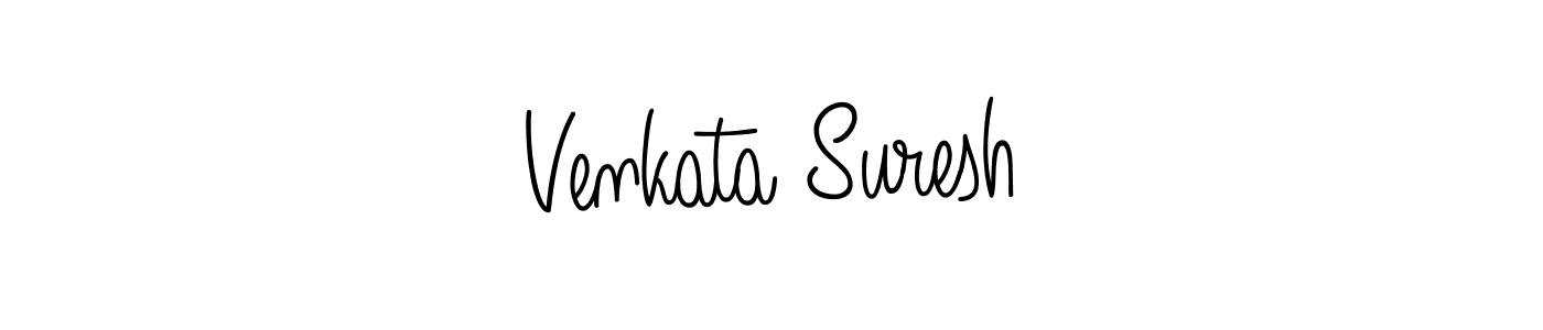 The best way (Angelique-Rose-font-FFP) to make a short signature is to pick only two or three words in your name. The name Venkata Suresh include a total of six letters. For converting this name. Venkata Suresh signature style 5 images and pictures png