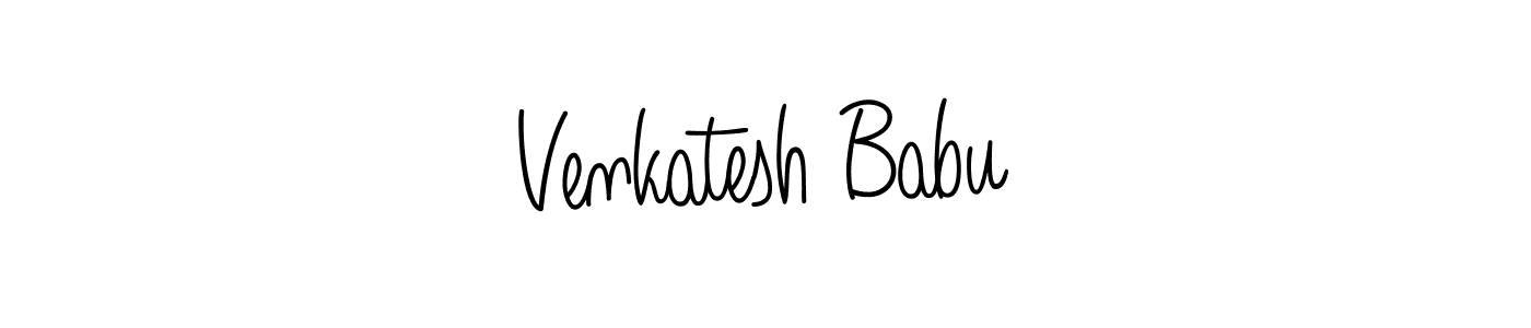 How to make Venkatesh Babu name signature. Use Angelique-Rose-font-FFP style for creating short signs online. This is the latest handwritten sign. Venkatesh Babu signature style 5 images and pictures png