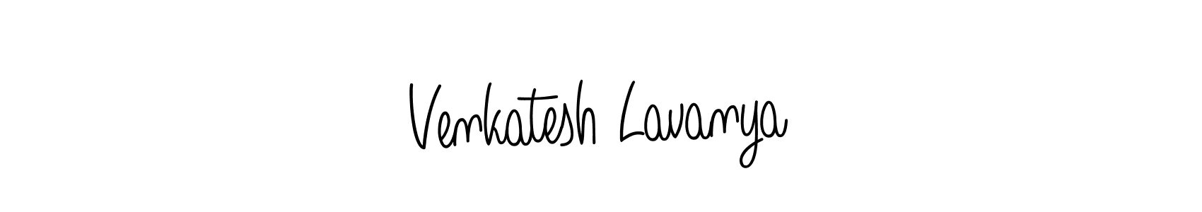 You should practise on your own different ways (Angelique-Rose-font-FFP) to write your name (Venkatesh Lavanya) in signature. don't let someone else do it for you. Venkatesh Lavanya signature style 5 images and pictures png