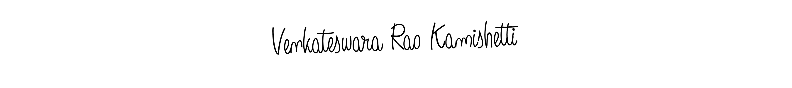 Make a beautiful signature design for name Venkateswara Rao Kamishetti. With this signature (Angelique-Rose-font-FFP) style, you can create a handwritten signature for free. Venkateswara Rao Kamishetti signature style 5 images and pictures png