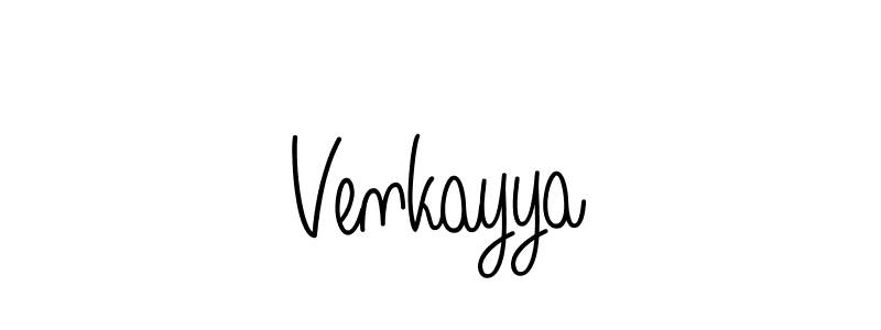 Design your own signature with our free online signature maker. With this signature software, you can create a handwritten (Angelique-Rose-font-FFP) signature for name Venkayya. Venkayya signature style 5 images and pictures png