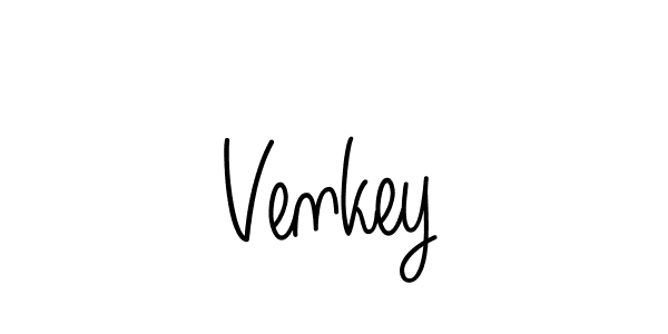 Make a beautiful signature design for name Venkey. With this signature (Angelique-Rose-font-FFP) style, you can create a handwritten signature for free. Venkey signature style 5 images and pictures png