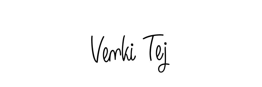 Venki Tej stylish signature style. Best Handwritten Sign (Angelique-Rose-font-FFP) for my name. Handwritten Signature Collection Ideas for my name Venki Tej. Venki Tej signature style 5 images and pictures png